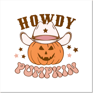 Howdy Pumpkin Halloween pumpkin Posters and Art